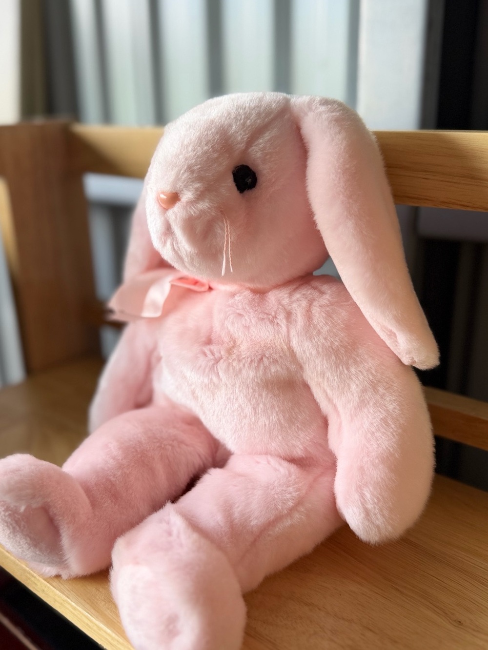 Ty Buddy Hoppity the Bunny Pink Easter Plush 14 Inch New